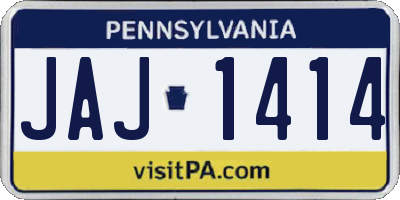 PA license plate JAJ1414