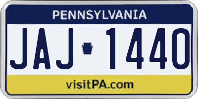 PA license plate JAJ1440