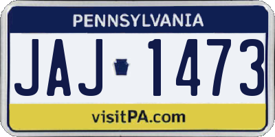 PA license plate JAJ1473