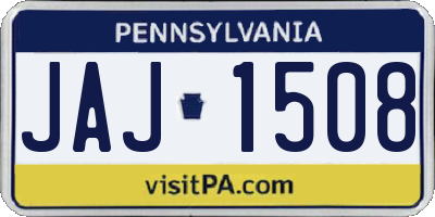 PA license plate JAJ1508