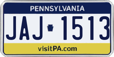 PA license plate JAJ1513