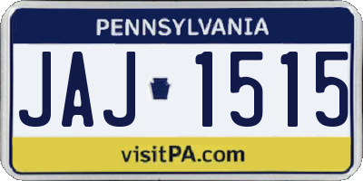 PA license plate JAJ1515
