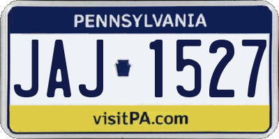 PA license plate JAJ1527