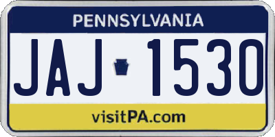 PA license plate JAJ1530