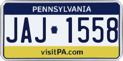 PA license plate JAJ1558