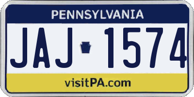 PA license plate JAJ1574