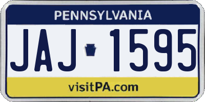 PA license plate JAJ1595