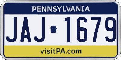 PA license plate JAJ1679