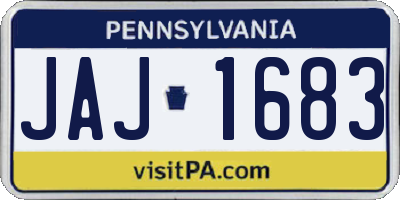 PA license plate JAJ1683