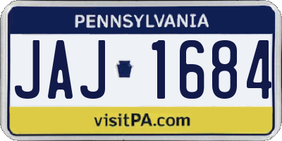PA license plate JAJ1684