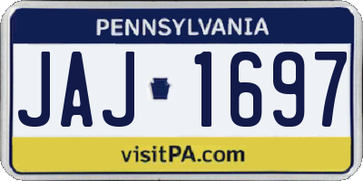 PA license plate JAJ1697