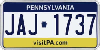 PA license plate JAJ1737