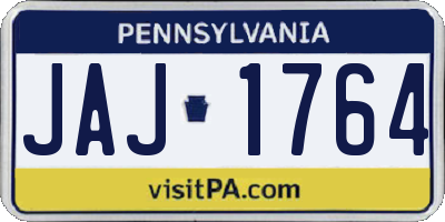 PA license plate JAJ1764