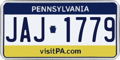 PA license plate JAJ1779