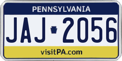 PA license plate JAJ2056