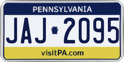 PA license plate JAJ2095