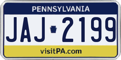 PA license plate JAJ2199