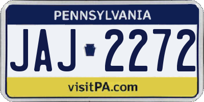 PA license plate JAJ2272