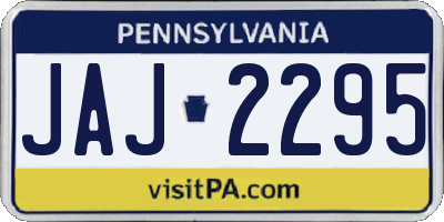 PA license plate JAJ2295