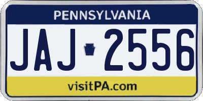 PA license plate JAJ2556