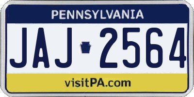 PA license plate JAJ2564