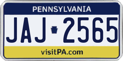 PA license plate JAJ2565
