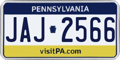 PA license plate JAJ2566
