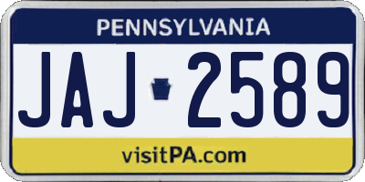PA license plate JAJ2589