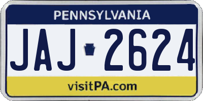 PA license plate JAJ2624