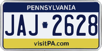PA license plate JAJ2628
