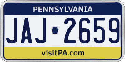 PA license plate JAJ2659