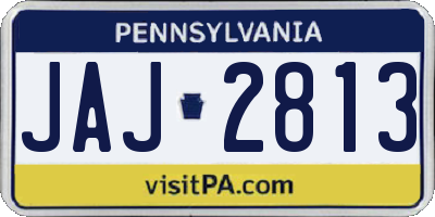 PA license plate JAJ2813