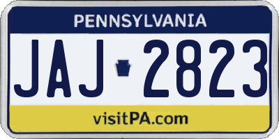 PA license plate JAJ2823