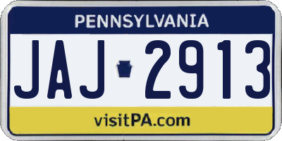 PA license plate JAJ2913