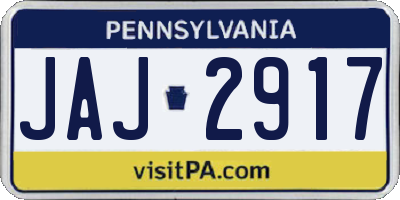 PA license plate JAJ2917