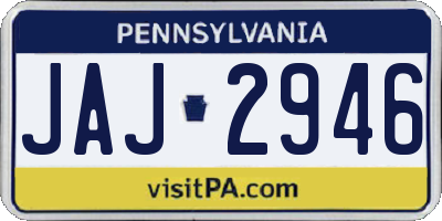 PA license plate JAJ2946
