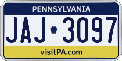 PA license plate JAJ3097