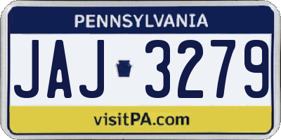 PA license plate JAJ3279