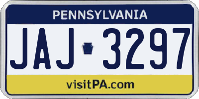 PA license plate JAJ3297