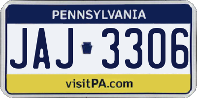 PA license plate JAJ3306