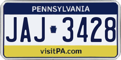 PA license plate JAJ3428