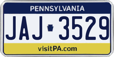 PA license plate JAJ3529