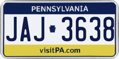 PA license plate JAJ3638