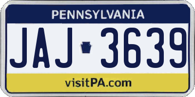 PA license plate JAJ3639