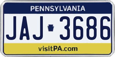 PA license plate JAJ3686