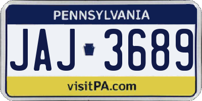 PA license plate JAJ3689