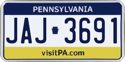 PA license plate JAJ3691