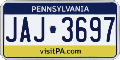 PA license plate JAJ3697