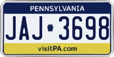 PA license plate JAJ3698