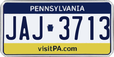 PA license plate JAJ3713